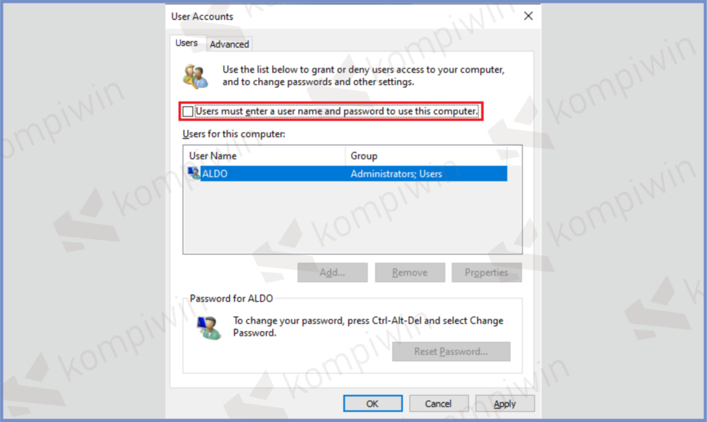 2 Cara Menonaktifkan Login Otomatis di Windows 10 25