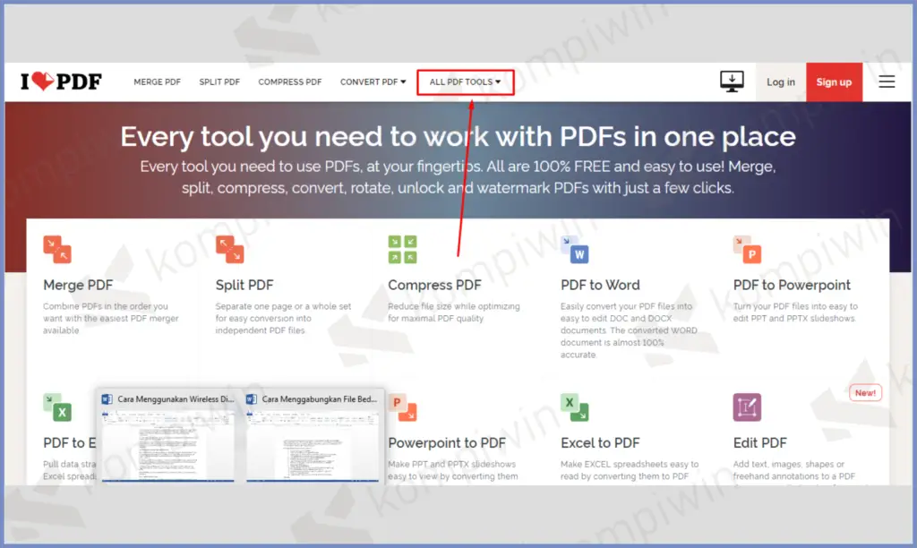 3 All PDF Tools - Cara Menggabungkan File Beda Format Menjadi Satu PDF