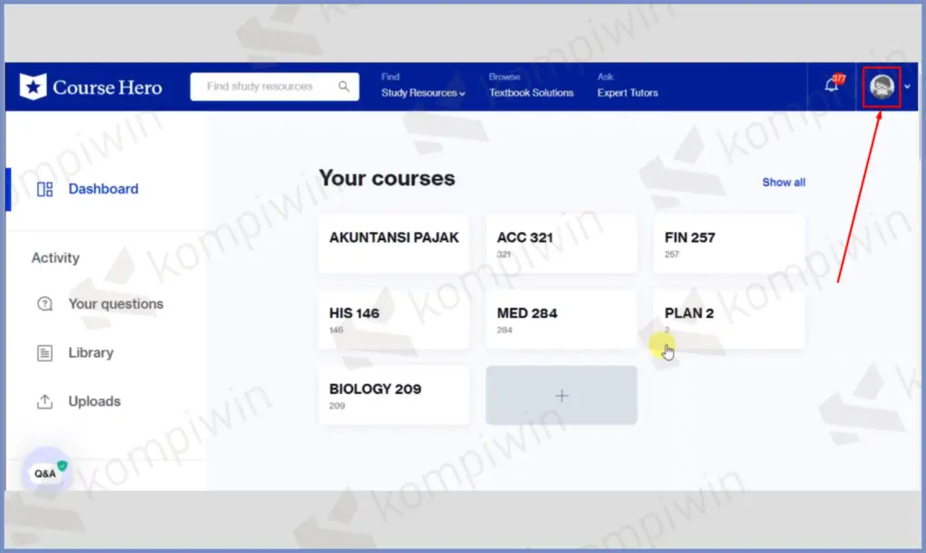 3 Pencet Profil Akunmu - Cara Download Dokumen CourseHero Terbaru 2022