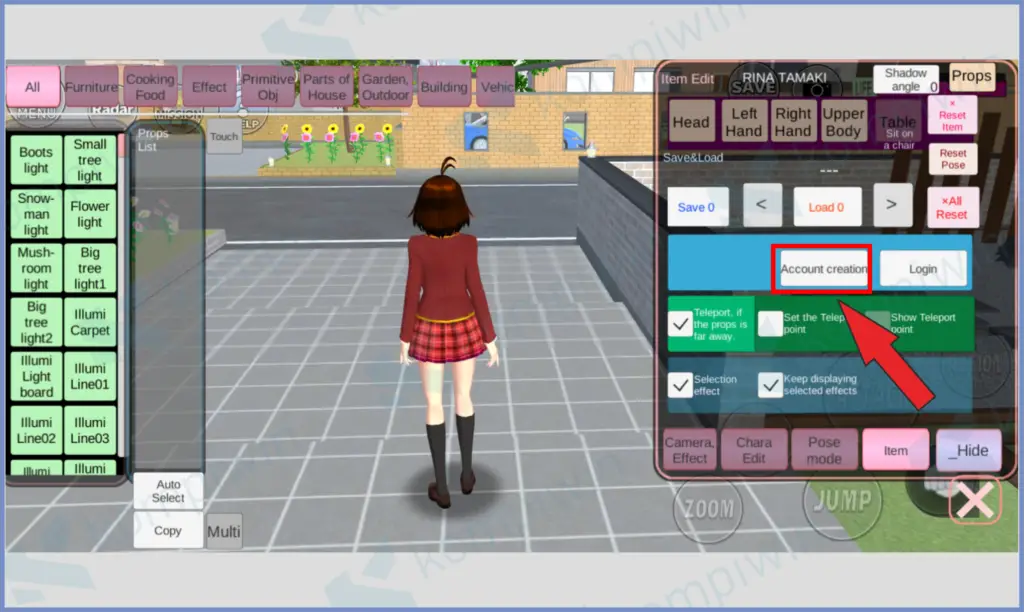4 Klik Account Creation - Cara Mabar (Main Bareng) di Sakura School Simulator