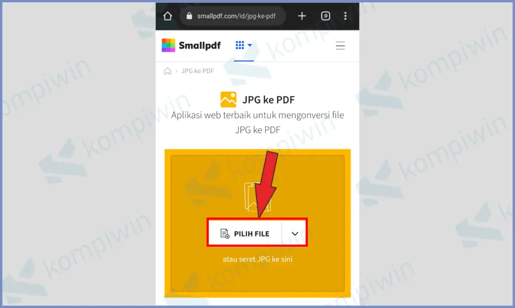 4 Pencet Pilih File - Cara Mengubah Foto Menjadi File PDF di HP Android