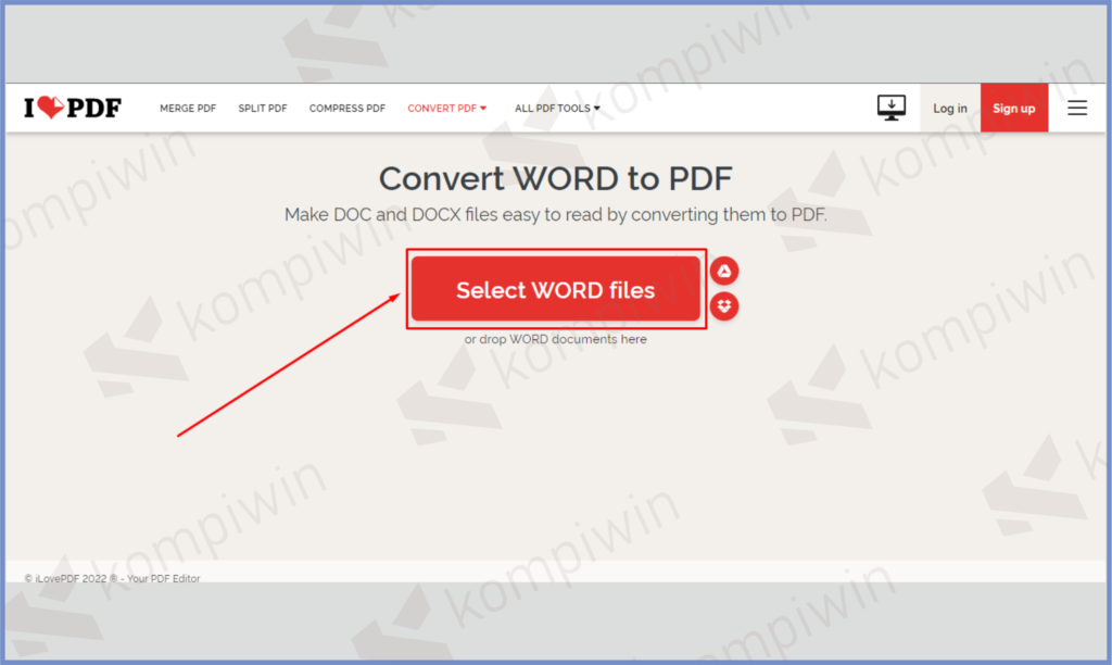 5 Pilih Select Word Files - Cara Menggabungkan File Beda Format Menjadi Satu PDF