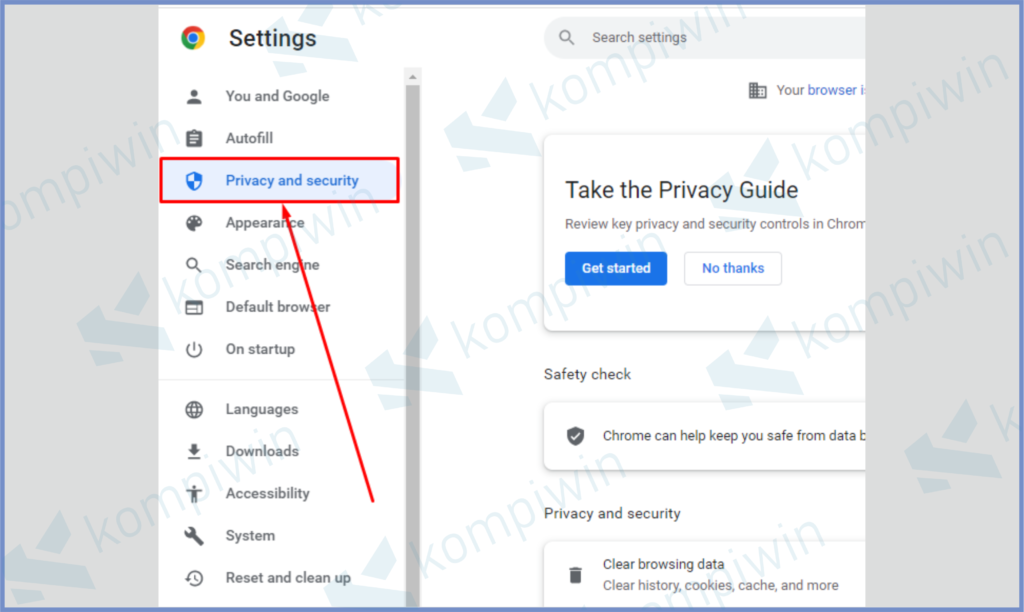 6 Privacy And Security - Cara Mengatasi Google Chrome Lag dan Hang