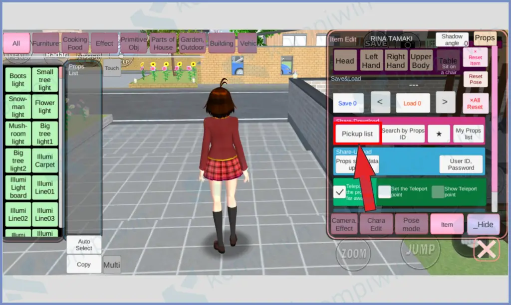 7 Pencet Pickup List - Cara Mabar (Main Bareng) di Sakura School Simulator