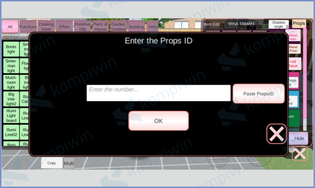 9 Masukkan ID - Cara Mabar (Main Bareng) di Sakura School Simulator