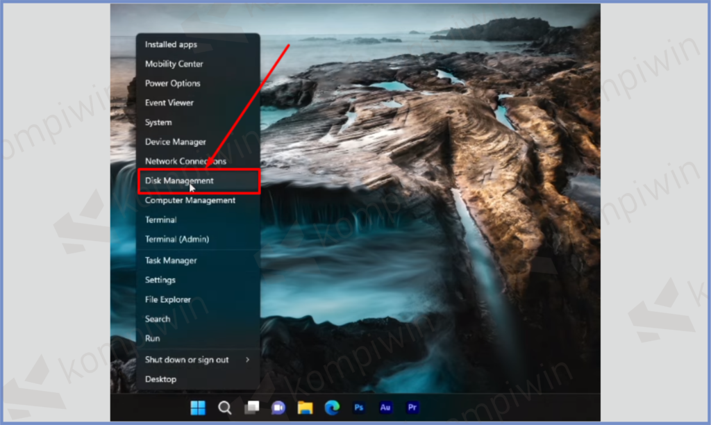 1 Buka Disk Management - Cara Install Batocera Dualboot Dengan Windows 11