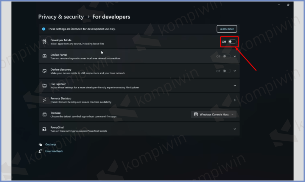 2 Aktifkan Developer Mode - Cara Install WSA di Windows 11 secara Lengkap