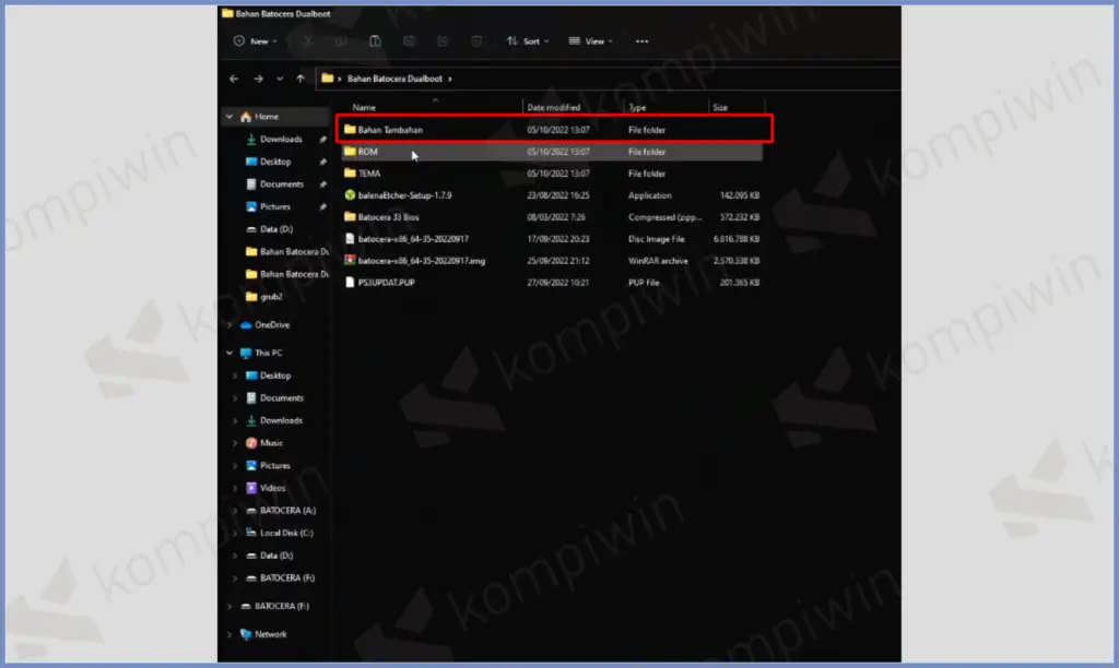 2 Masuk Ke Folder Tamabahn - Cara Install Batocera Dualboot Dengan Windows 11