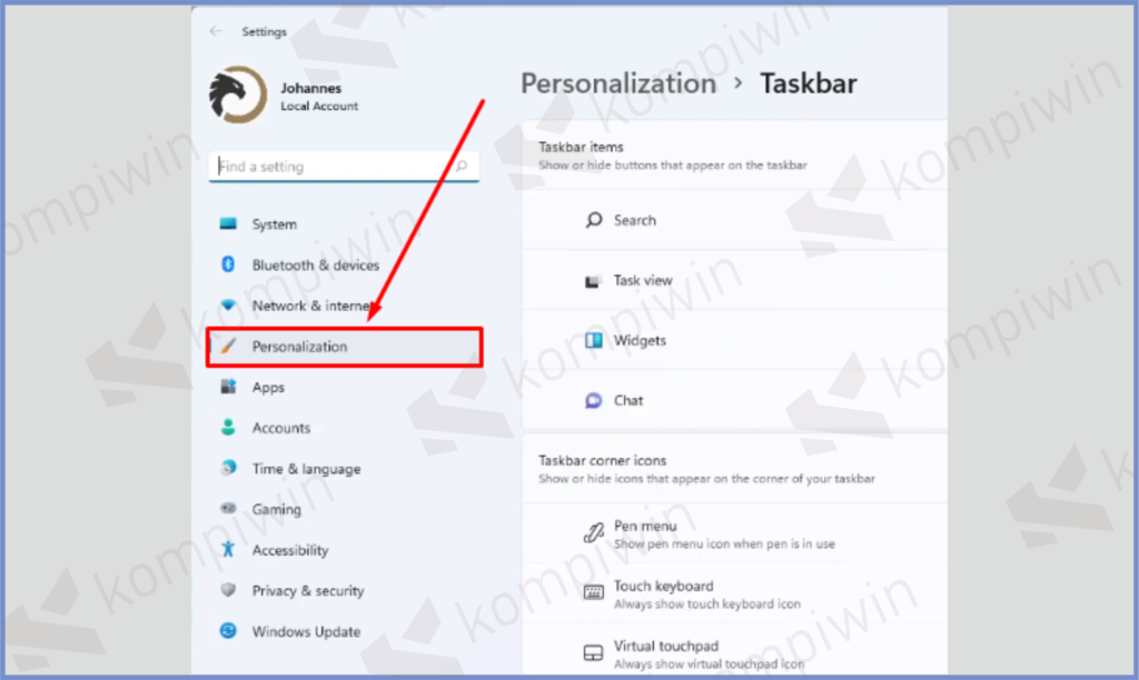 2 Pencet Personalization - Cara Menambahkan Emoji di Windows 11