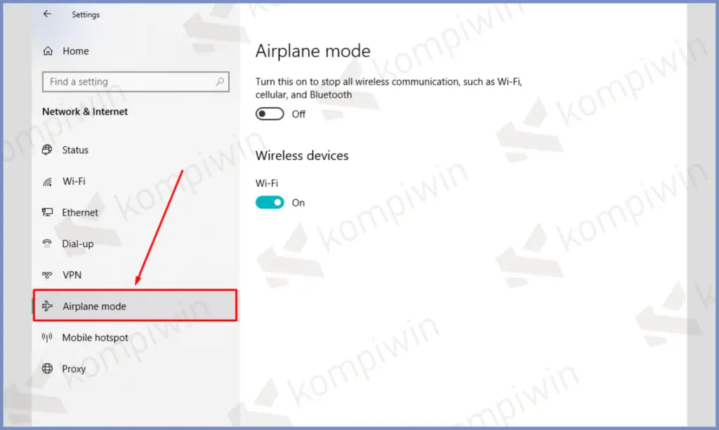 3 Airplane Mode - Cara Mengatasi Mode Pesawat Tidak Bisa Dimatikan di Windows 10