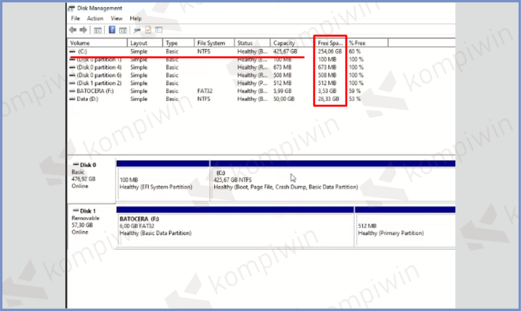 3 Pilih Disk Kapasitas Terbesar - Cara Install Batocera Dualboot Dengan Windows 11