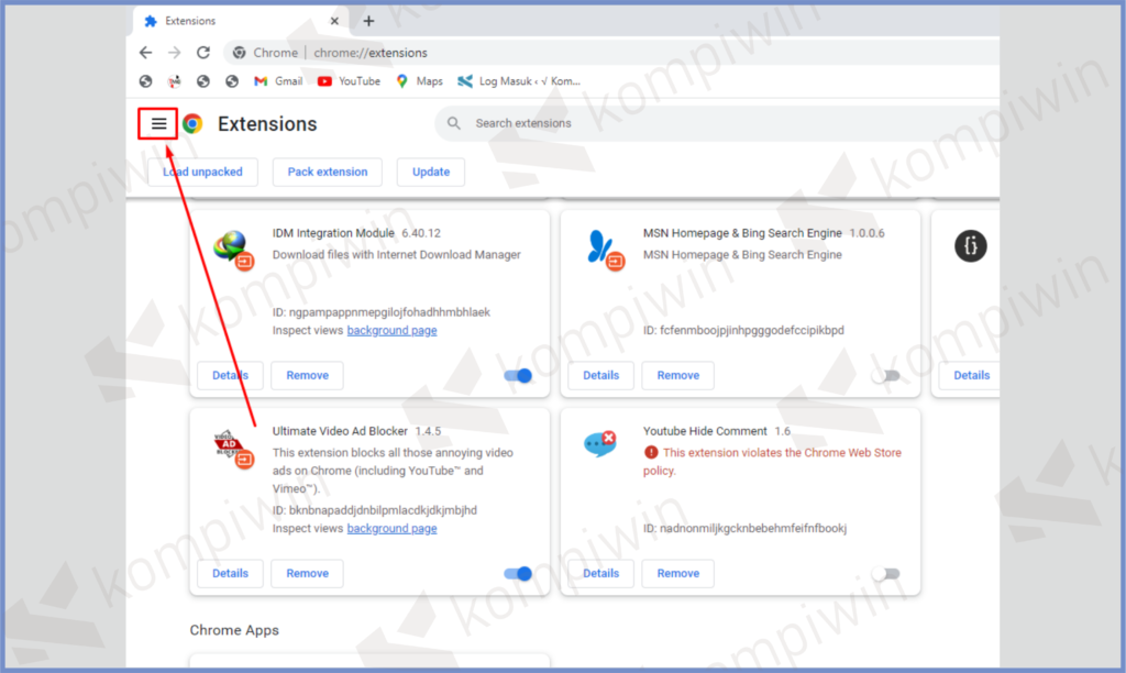 3 Tap Stirp Tiga - Cara Menggunakan Line Web di Google Chrome