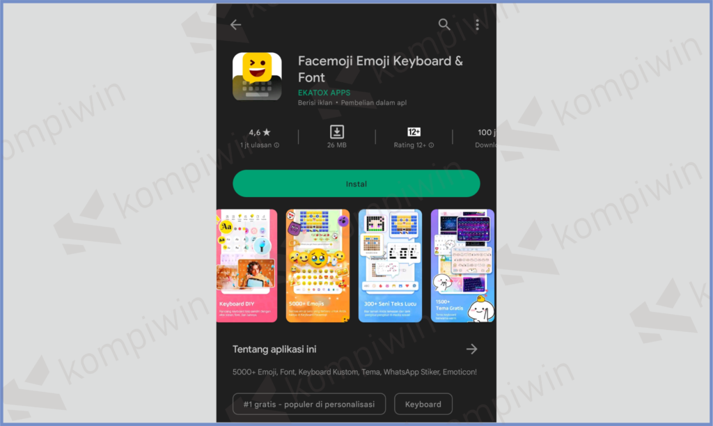 4 Facemoji - Aplikasi Keyboard Android Terbaik