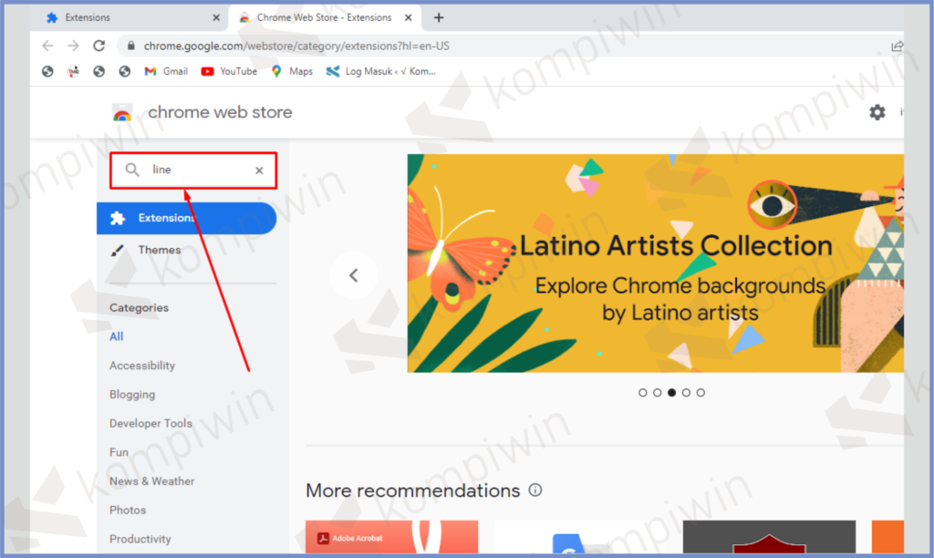 4 Ketikkan Line - Cara Menggunakan Line Web di Google Chrome