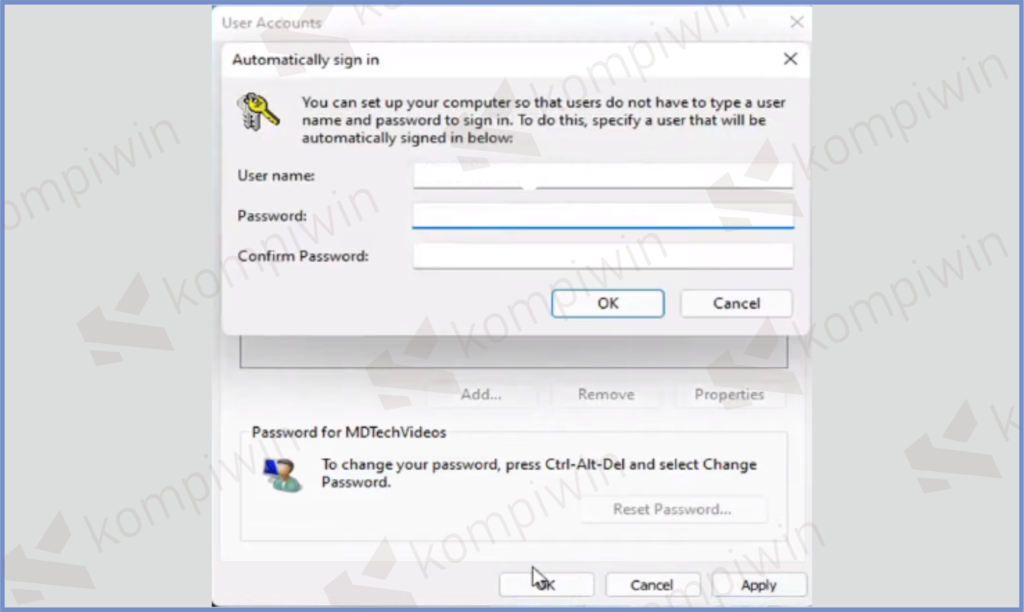 4 Ketikkan Password PC - Cara Menghapus PIN di Windows 11