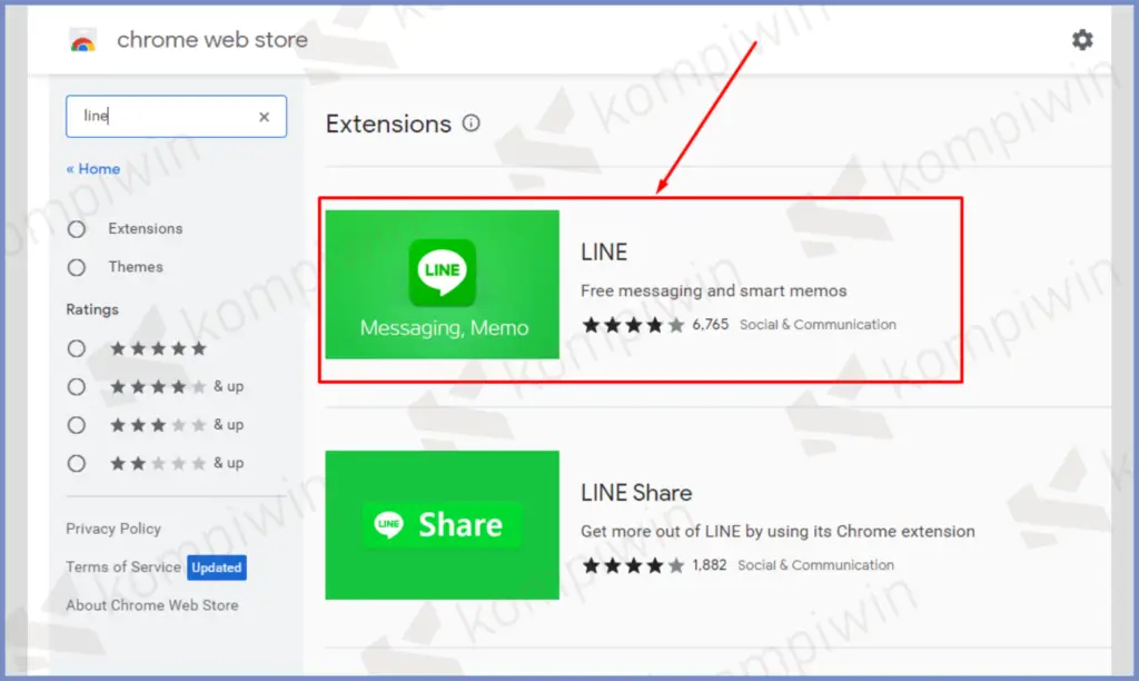 5 Pilih Line - Cara Menggunakan Line Web di Google Chrome