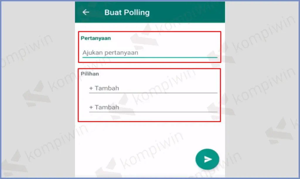 5 Silahkan Isi Pertanyaan - Cara Membuat Polling di Grup WhatsApp Terbaru