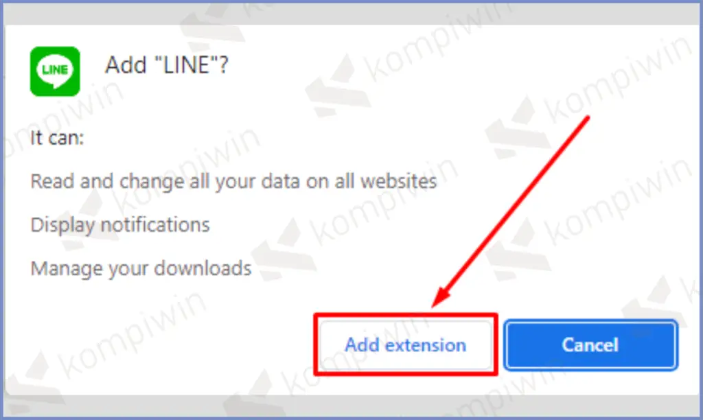 7 Klik Add Extension - Cara Menggunakan Line Web di Google Chrome