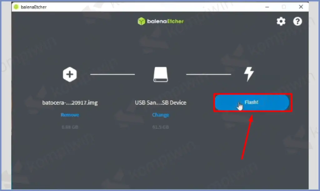 7 Pencet Tombol Flash - Cara Install Batocera Dualboot Dengan Windows 11