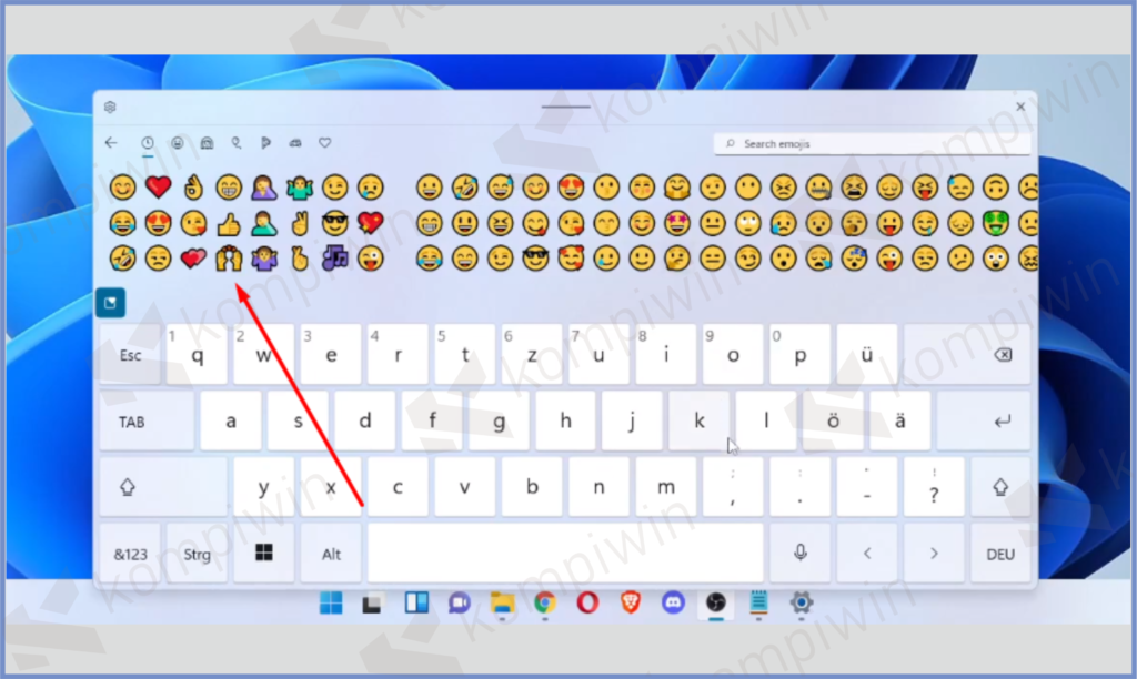7 Tap Salah Satu Emoji - Cara Menambahkan Emoji di Windows 11