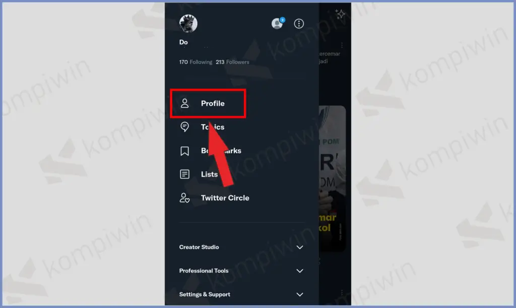 8 Pencet Profile - Cara Cepat Hapus Semua Like (Unlike) di Twitter Secara Otomatis
