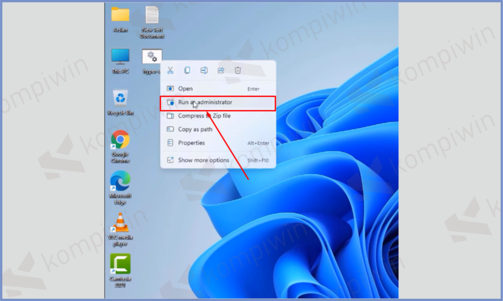 8 Pencet Run As Administrator - Cara Install Hyper-V di Windows 11 Home