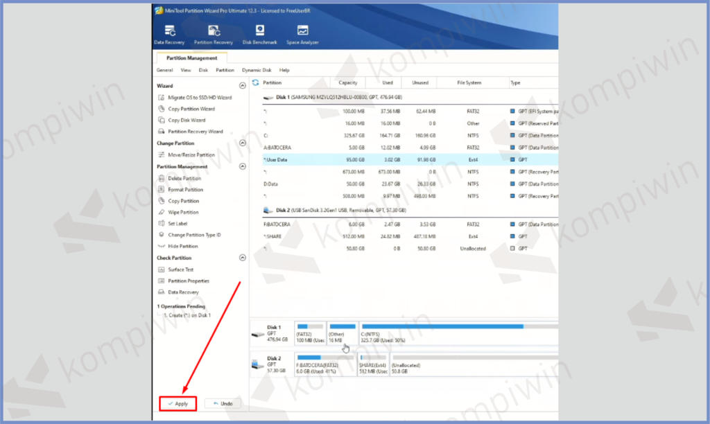 9 Pencet Tombol Apply - Cara Install Batocera Dualboot Dengan Windows 11