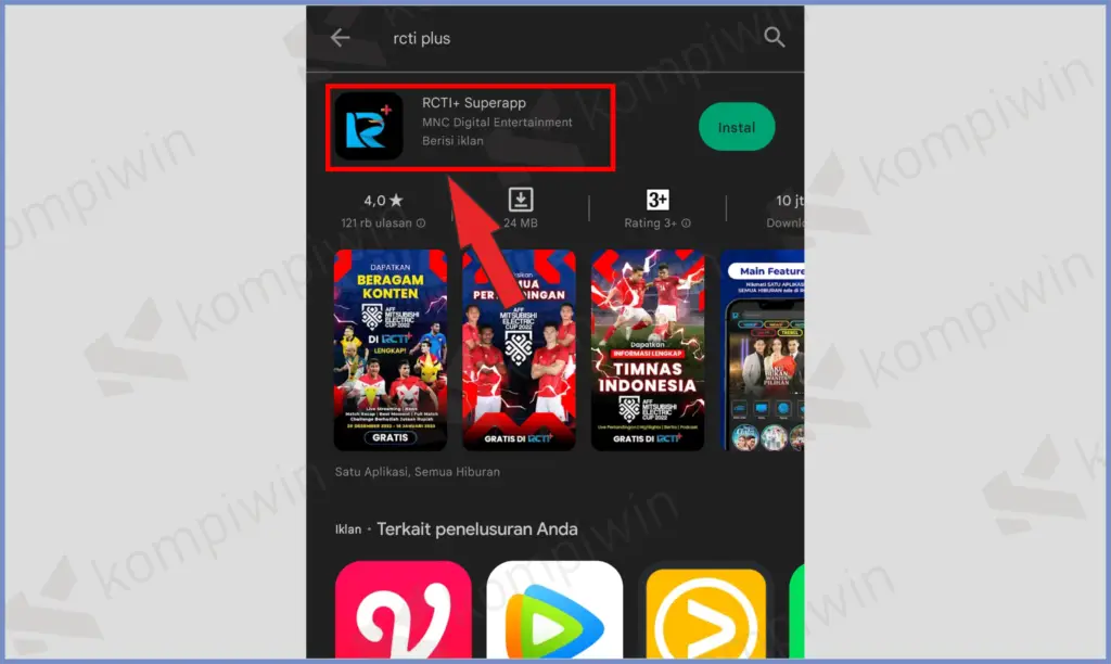 1 Buka RCTI Plus - Aplikasi Nonton Live Streaming Piala AFF Gratis