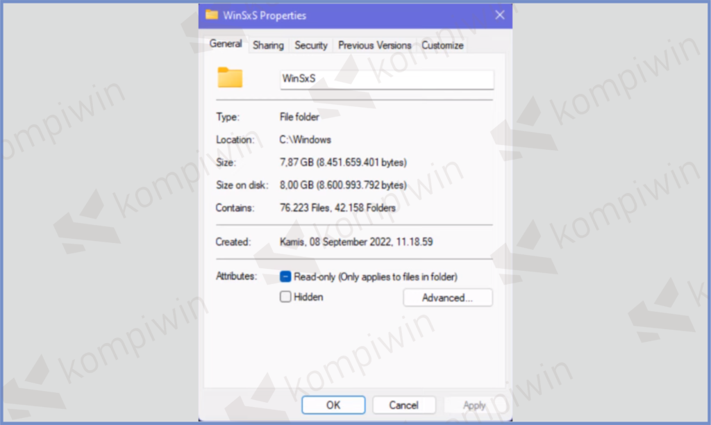 1 File WinSxs - Apa itu Folder WinSxS Kenapa Ukurannya Lebih 10 GB