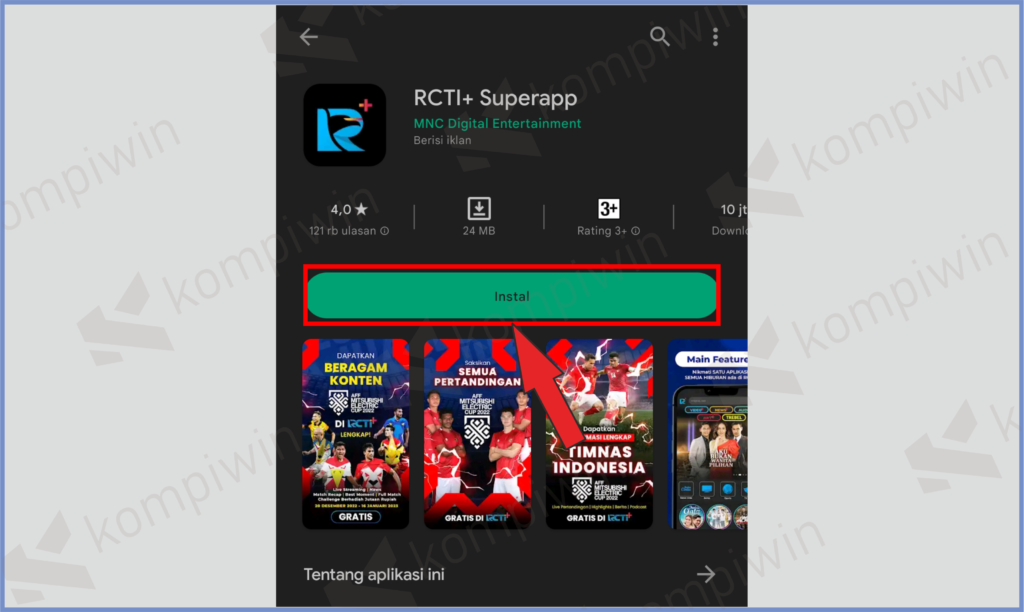 2 Ketuk Tombol Install - Aplikasi Nonton Live Streaming Piala AFF Gratis