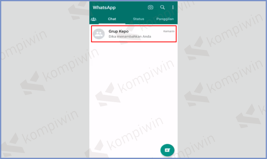 2 Pilih Grup - Cara Membuat Voting Suara di WhatsApp dengan Mudah