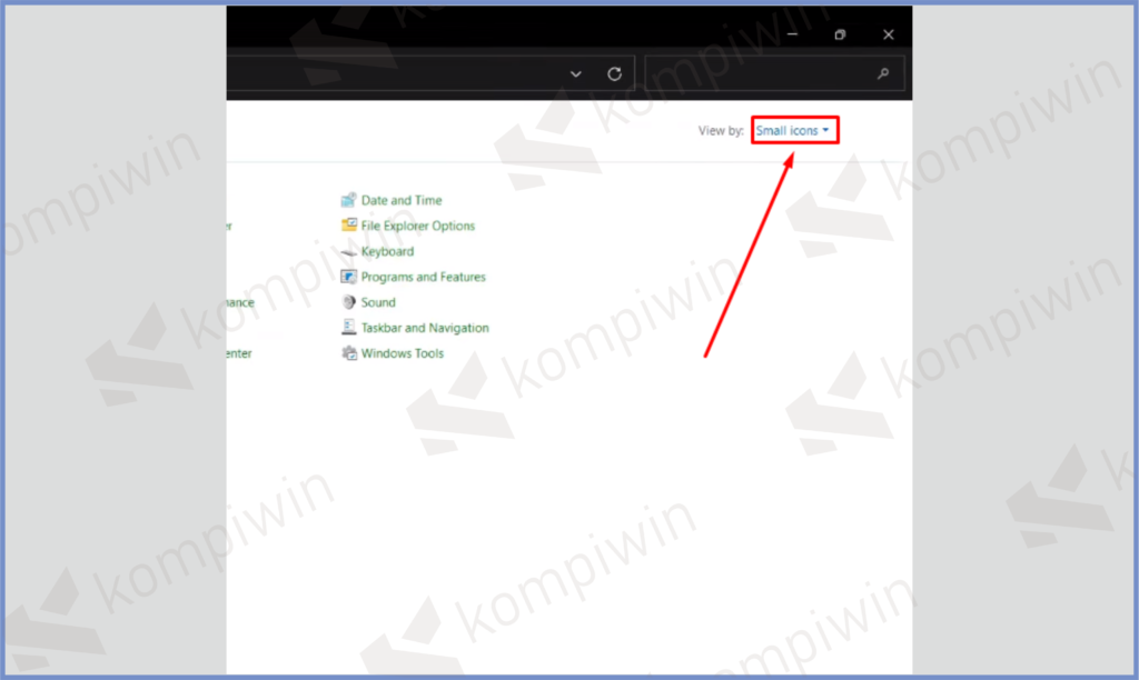 2 Ubah Small Icon - Cara Mengatasi WiFi No Internet di Windows 11