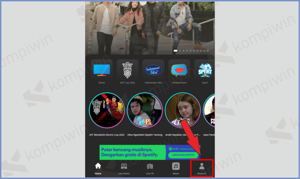 3 Tap Account - Aplikasi Nonton Live Streaming Piala AFF Gratis