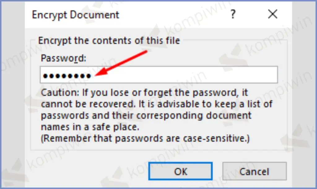 4 Buatkan Password - Cara Mengunci Dokumen Word dengan Password