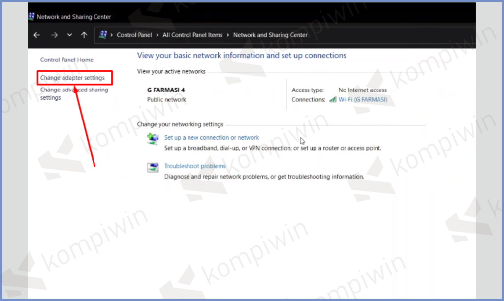 4 Change Adapter Settings - Cara Mengatasi WiFi No Internet di Windows 11