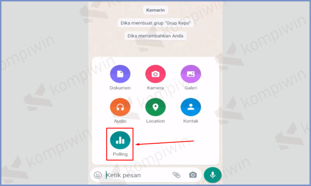 4 Pencet Tombol Polling - Cara Membuat Voting Suara di WhatsApp dengan Mudah
