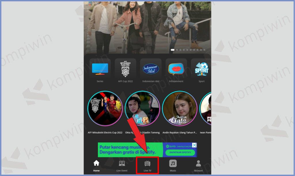 4 Pilih Live TV - Aplikasi Nonton Live Streaming Piala AFF Gratis