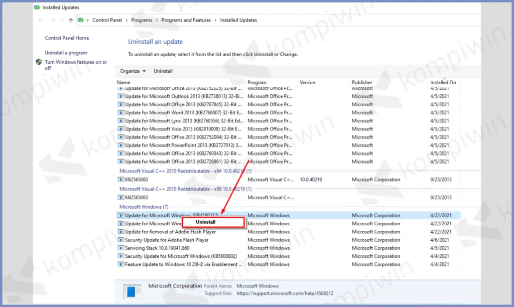 6 Unistall - [FIX] Mengatasi “Undoing Changes Made To Your Computer” Windows 10