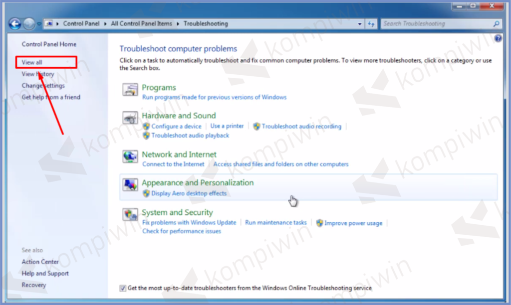 6 View All - [FIX] Mengatasi “Undoing Changes Made To Your Computer” Windows 7