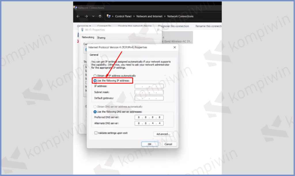 8 Use The Following - Cara Mengatasi WiFi No Internet di Windows 11