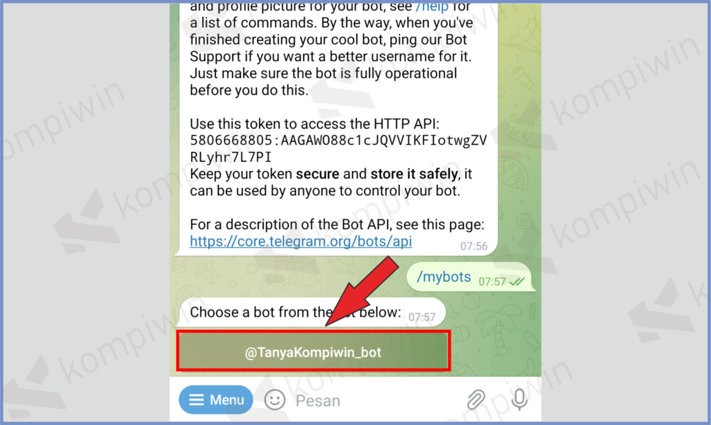 9 Pilih Bot Baru - Cara Membuat Board di Telegram dengan Mudah