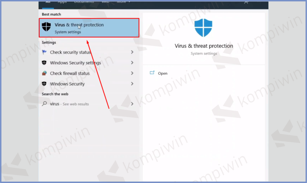 1 Virus Thread Protection - Cara Mengatasi Microsoft Store Error 0x80070483 di Windows 10