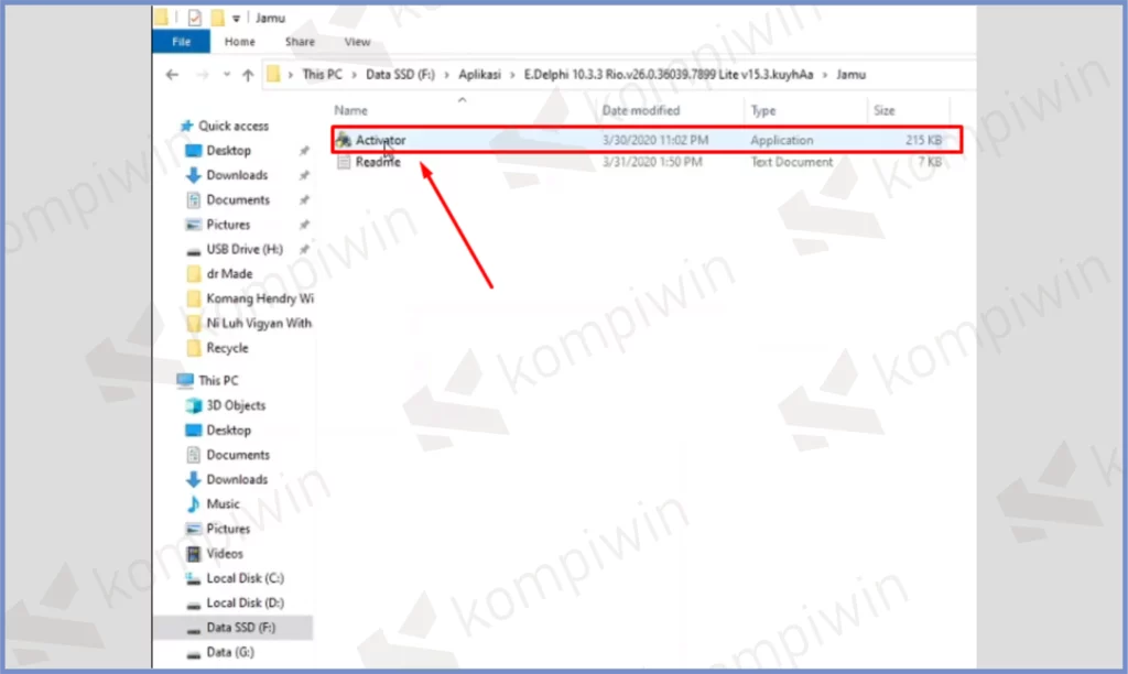 10 Jalankan File Jamu - Cara Install Delphi Rio di Windows 10