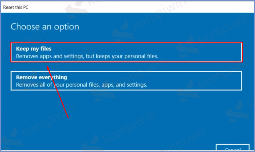10 Keep My File - Cara Mengatasi Microsoft Store Error 0x80070483 di Windows 10