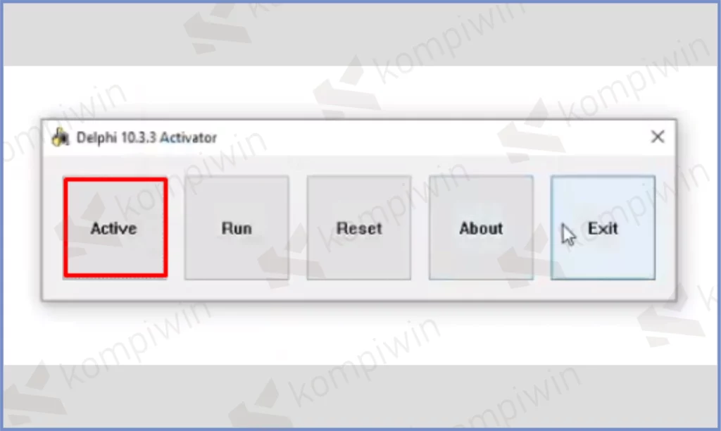 13 Ketuk Tombol Active - Cara Install Delphi Rio di Windows 10