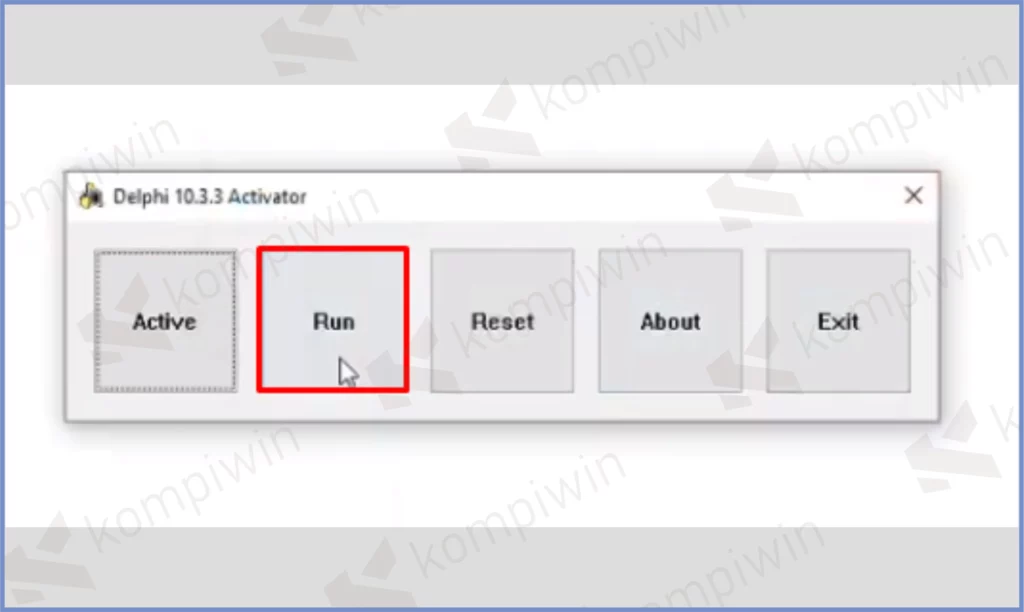 13 Pencet Tombol Run - Cara Install Delphi Rio di Windows 10