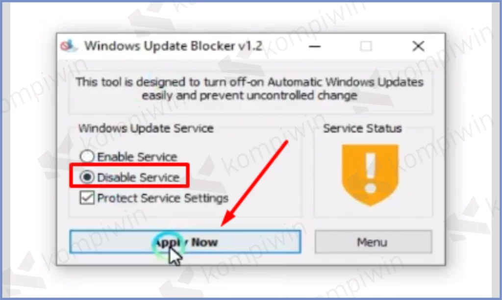 3 Disable Apply Now - Cara Mematikan Update Windows 10 Otomatis secara Permanen