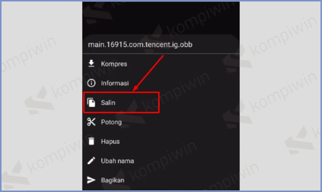 4 Pencet Salin - Cara Mengatasi Error Connecting To The Download Server PUBG Mobile