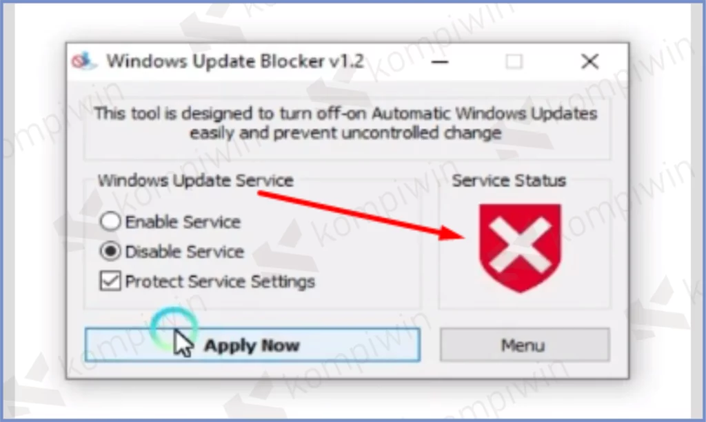 4 Status Merah - Cara Mematikan Update Windows 10 Otomatis secara Permanen