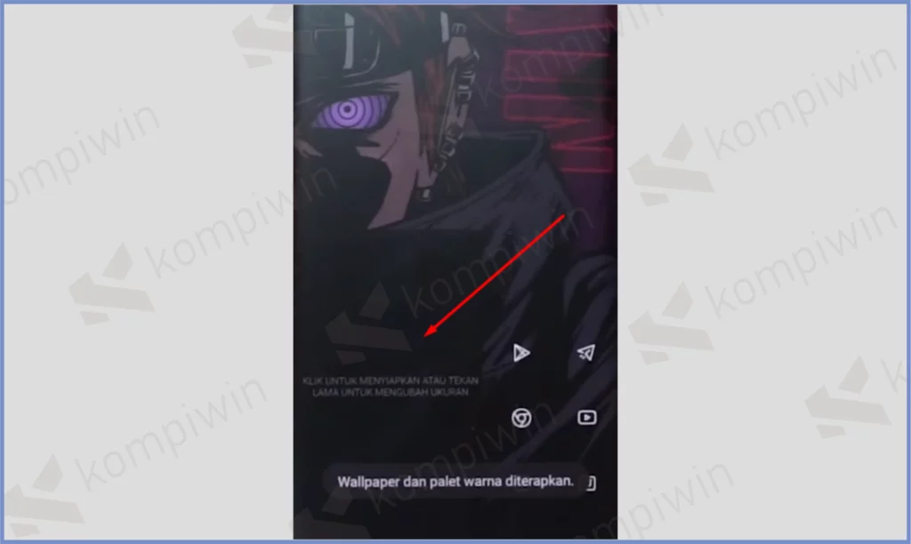 5 Ketuk Tombol Widget - Tema Anime Live Wallpaper Android
